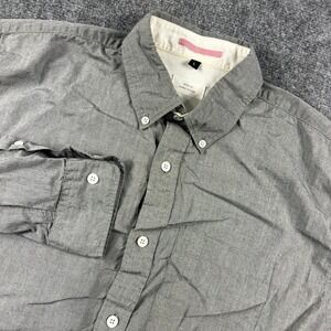 Apolis Button Down Shirt Mens L Grey Cotton Long Sleeve Classic Global Citizen